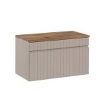 Meuble sous - vasque plan de toilette stratifis beige