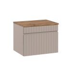 Meuble sous - vasque plan de toilette stratifis beige
