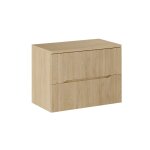 Meuble sous - vasque plan de toilette stratifis chne clair