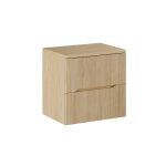 Meuble sous - vasque plan de toilette stratifis chne clair