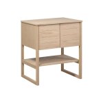 Meuble sous vasque plaqu chne naturel 70cm