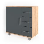 Meuble sous vasque simple 60x60cm, ch�ne de force dor�