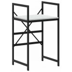 Meuble de superposition machine  laver seche - linge cindy noir et blan