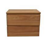 Meuble suspendu 2 tiroirs en teck massif 60 cm Meuble suspendu 2 tiroirs en teck massif 60 cm