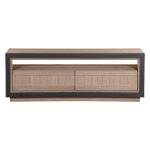 Meuble tlvision avec 2 tiroirs en chne design c. lecomte