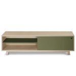 Meuble tv 1 porte coulissante 100 cm, en frêne Meuble tv 1 porte coulissante 100 cm, en frêne