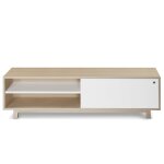 Meuble tv 1 porte coulissante 100 cm, en frêne Meuble tv 1 porte coulissante 100 cm, en frêne