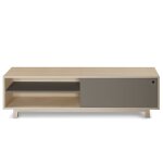 Meuble tv 1 porte coulissante 140 cm, en frêne Meuble tv 1 porte coulissante 140 cm, en frêne