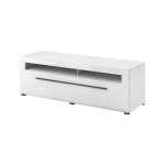 Meuble tv 1 tiroir stratifis blanc