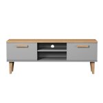 Meuble tv 120 cm stratifis gris