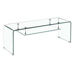 Meuble tv 126 cm en verre trempé avec étagère suspendue vitrée Meuble tv 126 cm en verre trempé avec étagère suspendue vitrée