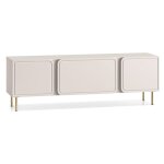 Meuble tv 2 portes, beige cachemire, 160 cm
