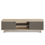Meuble tv 2 portes coulissantes 160 cm, en frêne Meuble tv 2 portes coulissantes 160 cm, en frêne