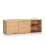 Meuble tv 2 portes 2 niches, couleur chne