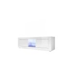 Meuble tv 2 portes sans clairage - l180 cm - blanc