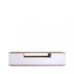 Meuble tv 3 portes en bois l180cm - blanc