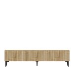 Meuble tv 3 portes en bois et m�tal l180cm - bois clair