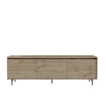 Meuble tv 3 portes effet chne naturel