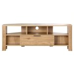 Meuble tv d'angle 1 tiroir dcor chne - l120 cm