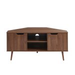 Meuble tv d'angle effet noyer 115cm