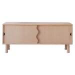 Meuble tv bas en bois massif naturel 120 cm non verni