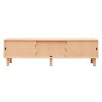 Meuble tv bas en bois massif naturel 180 cm non verni