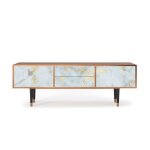 Meuble tv blanc clair 2 tiroirs et 2 portes l 170 cm Meuble tv blanc clair 2 tiroirs et 2 portes l 170 cm
