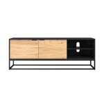 Meuble tv en bois d'acacia et pieds en métal 125 cm Meuble tv en bois d'acacia et pieds en métal 125 cm
