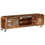 Meuble tv bois marron 120 x 30 x 36 cm