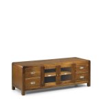 Meuble tv en bois marron l 140 cm