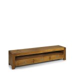 Meuble tv en bois de mindi marron l 190 cm Meuble tv en bois de mindi marron l 190 cm