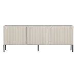Meuble tv en bois de pin gris perle l150 Meuble tv en bois de pin gris perle l150
