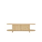 Meuble tv en bois de sapin beige, 150 cm Meuble tv en bois de sapin beige, 150 cm