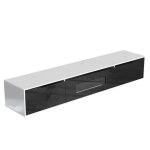 Meuble tv brillance noir et blanc avec éclairage led à couleur 180x30 Meuble tv brillance noir et blanc avec éclairage led à couleur 180x30
