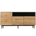 Meuble tv contemporain en bois naturel avec rangement spacieux