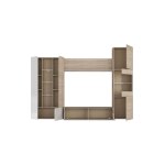 Meuble tv effet bois beige, blanc 126x42 cm