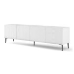 Meuble tv effet bois blanc et noir