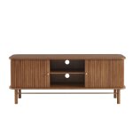 Meuble tv frêne foncé portes tambour Meuble tv frêne foncé portes tambour