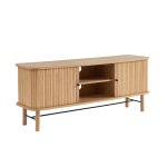 Meuble tv frêne portes tambour Meuble tv frêne portes tambour