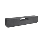 Meuble tv avec lumière led effet bois ardoise 220x43cm Meuble tv avec lumière led effet bois ardoise 220x43cm