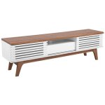 Meuble tv marron blanc