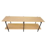 Meuble tv plaqué chêne pieds métal Meuble tv plaqué chêne pieds métal