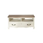 Meuble tv plateau en chne blanc
