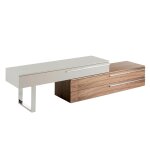 Meuble tv soie et effet bois noyer avec pieds acier Meuble tv soie et effet bois noyer avec pieds acier