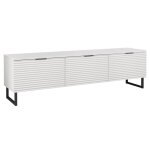 Meuble tv style contemporain 150 cm blanc / noir Meuble tv style contemporain 150 cm blanc / noir
