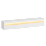 Meuble tv suspendu adapté à divers téléviseurs 178 x 35 x 30 cm blanc Meuble tv suspendu adapté à divers téléviseurs 178 x 35 x 30 cm blanc