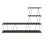 Meuble tv suspendu effet bois et mtal gris anthracite