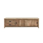 Meuble tv en teck recycl massif 180 cm