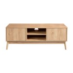 Meuble tv vintage avec 2 portes et 2 etag�res marron