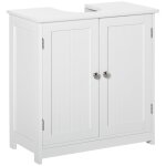 Meuble vasque 2 portes rainurées avec étagère Meuble vasque 2 portes rainurées avec étagère